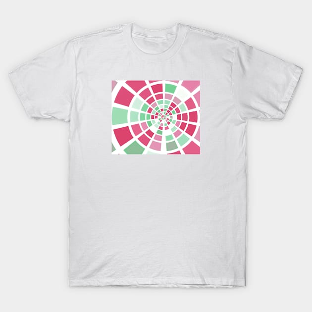 Abrosexual Pride Round Grid-Patterned Tunnel T-Shirt by VernenInk